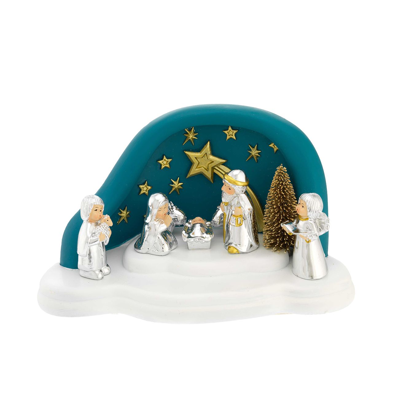 CAPANNA CON LED NUVOLA PICCOLA OTTANIO + PRESEPE PROVENZALE 7 PZ